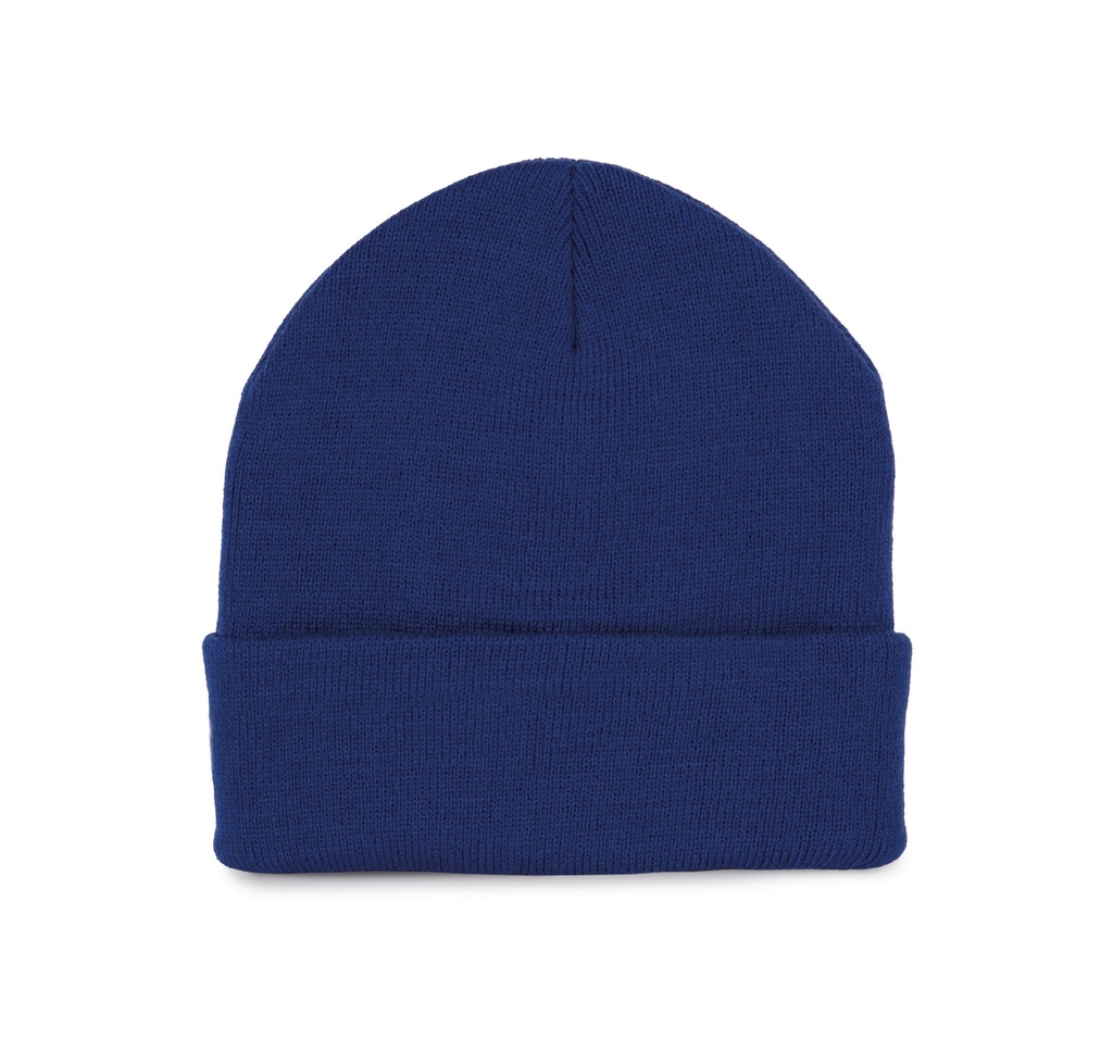 Bonnet bleu royal doublure thermique avec broderie "Ecole Belge d'Hippothérapie"