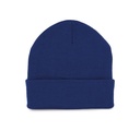 Bonnet bleu royal doublure thermique avec broderie "Ecole Belge d'Hippothérapie"